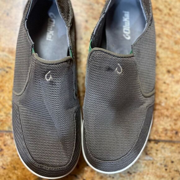 OluKai Mens Size 9 1/2 Dark Gray Nohea Mesh Shoes - Picture 4 of 8